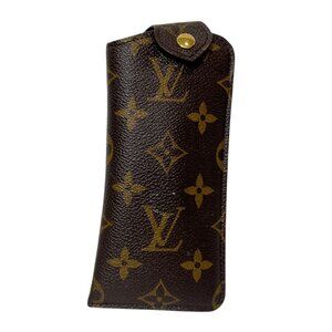 $295 Louis Vuitton 2010 France Brown Monogram Etui A Lunettes Case PM AS IS
